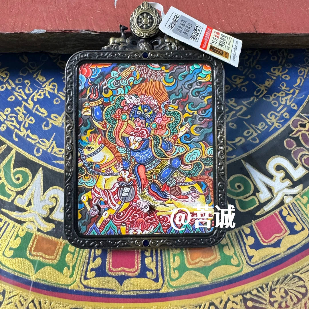 热贡纯手绘|吉祥天母|4x5唐卡