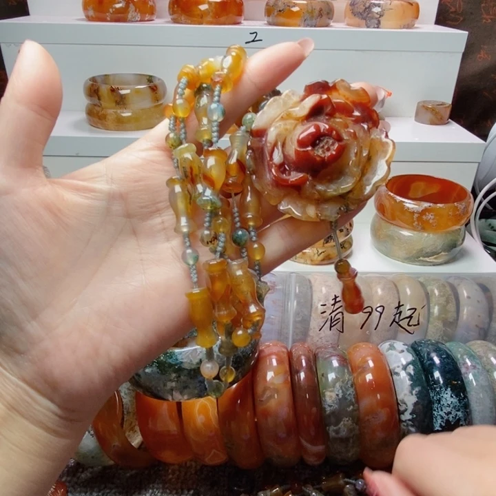 玛瑙/玉髓手镯未镶嵌用****7