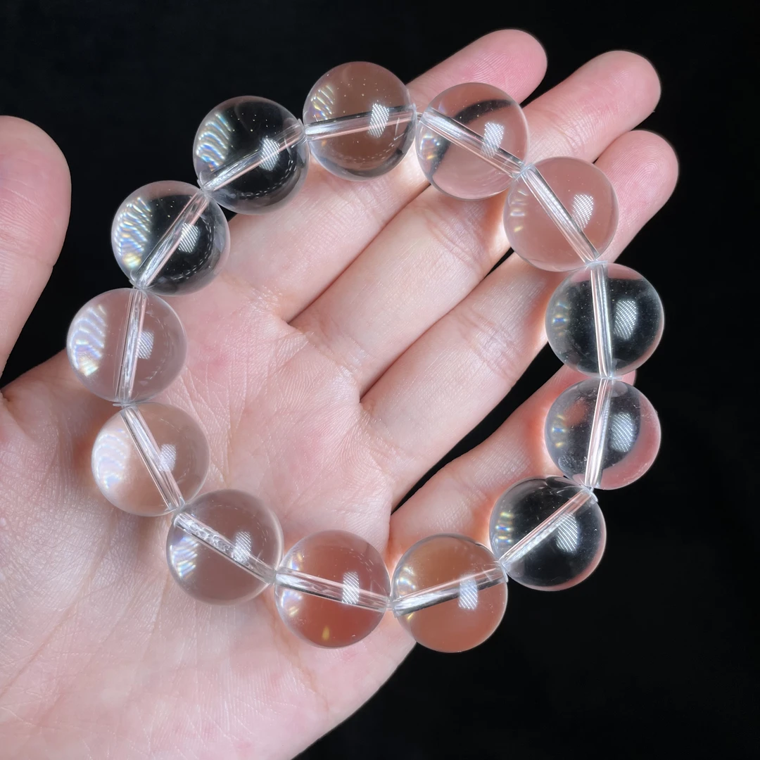 L【玉氏珠宝】白水晶手串-约16mm 多样性发一 CAN1320583