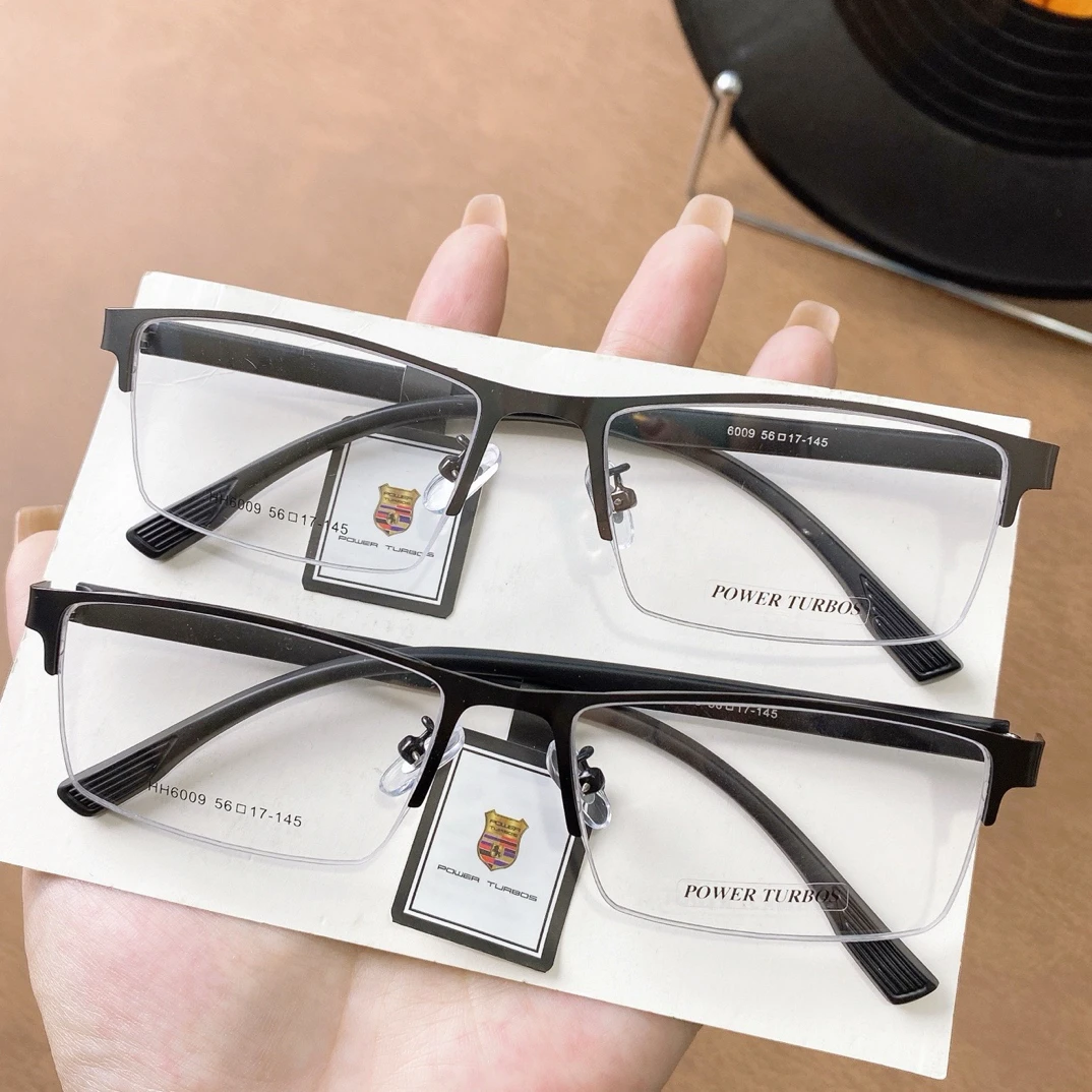 男士休闲时尚商务半框 黑色经典简约眼镜架 20f