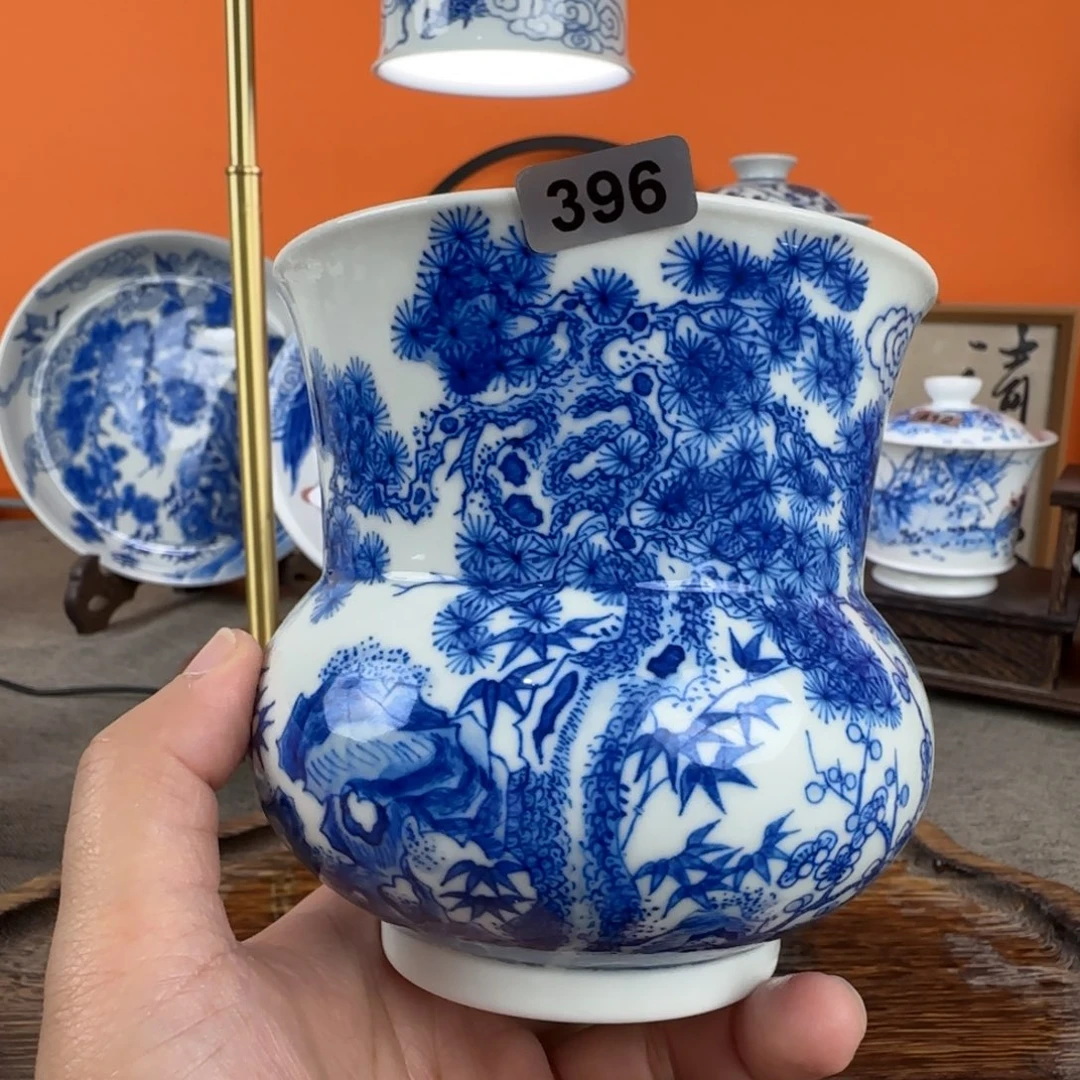 無****瓷片景德镇手绘青花茶器396