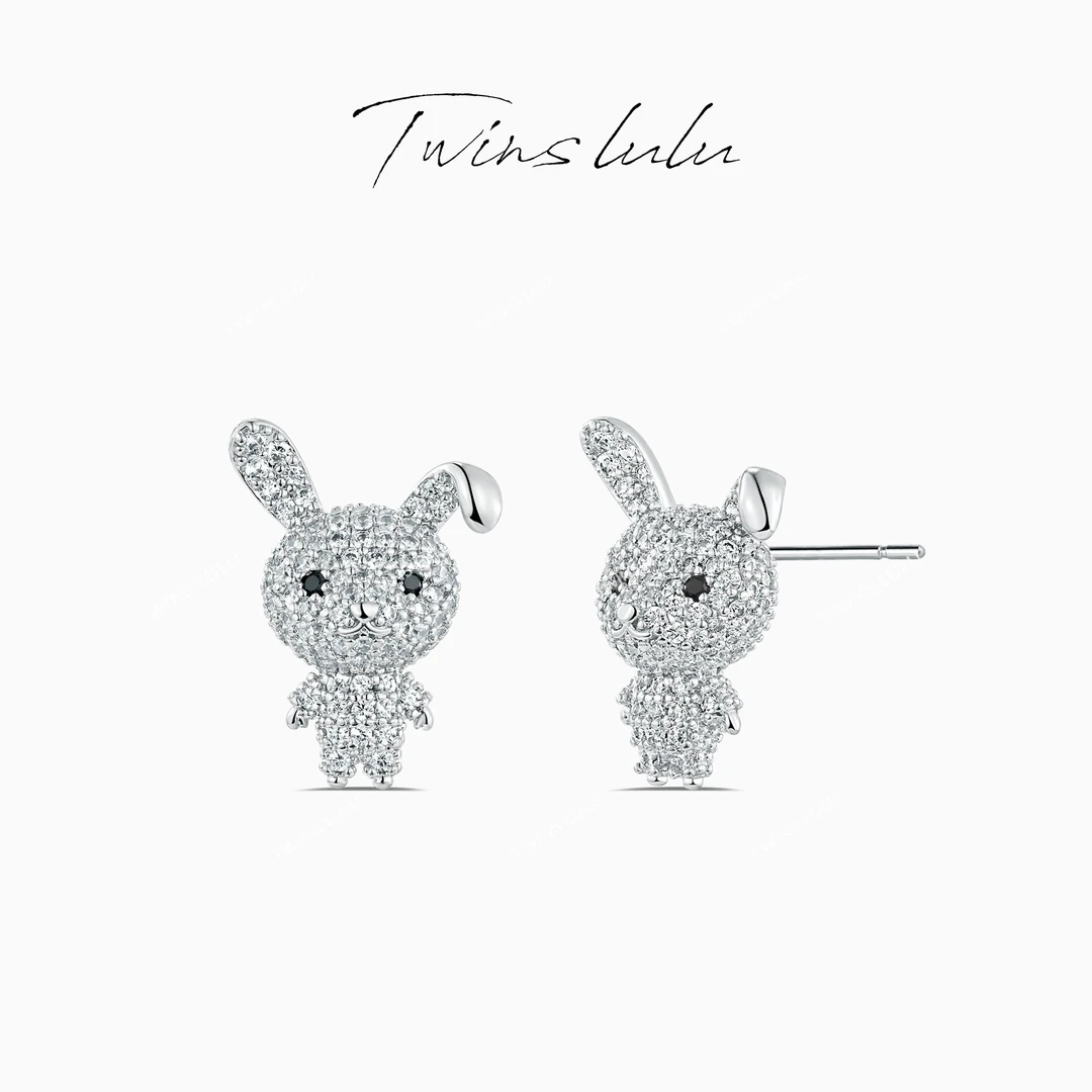 TWINS LULU 流光风秋上新 礼物日韩小众设计师可爱兔兔耳环TSL540