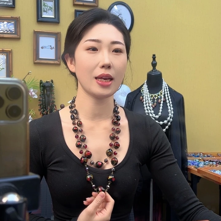 琉璃颈饰柔**月编号285 项链