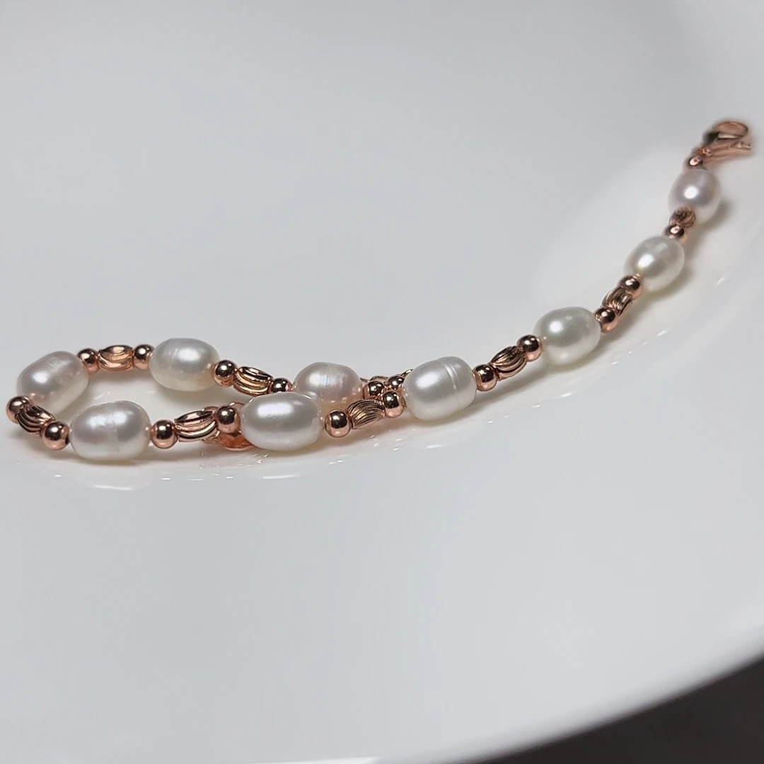 淡水珍珠颈饰未镶嵌6.1左右巴洛克螺纹珠