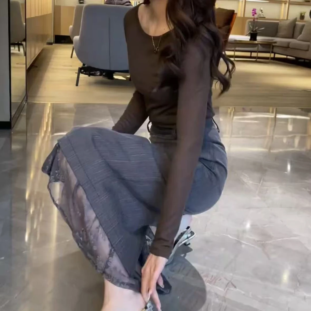 2025春季新款时尚显瘦气质女士网红洋气两件套百搭款K8049