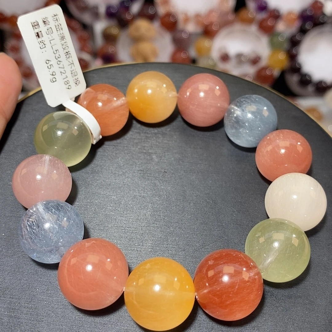 水晶手链未镶嵌F彩兔毛15