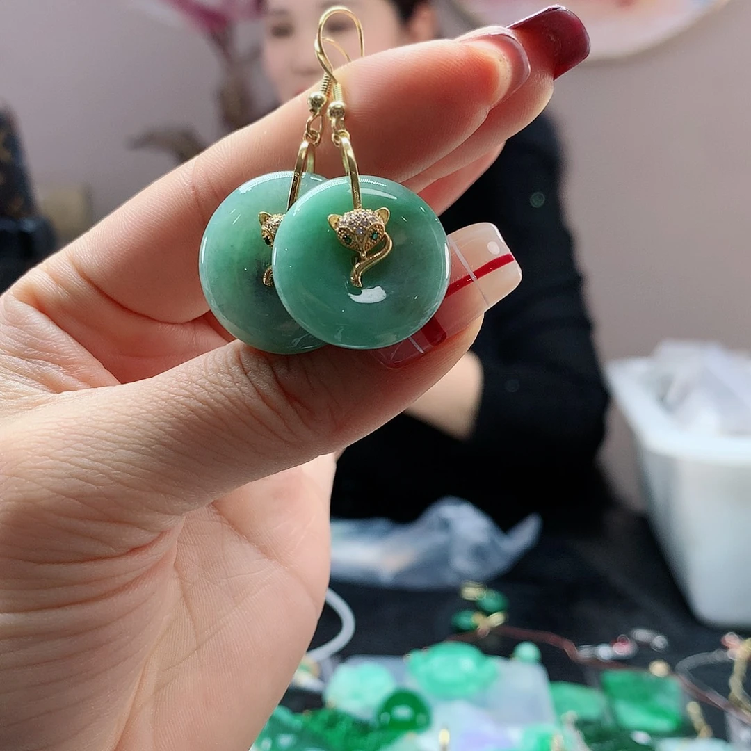 【闪购商品】翡翠耳饰未镶嵌，