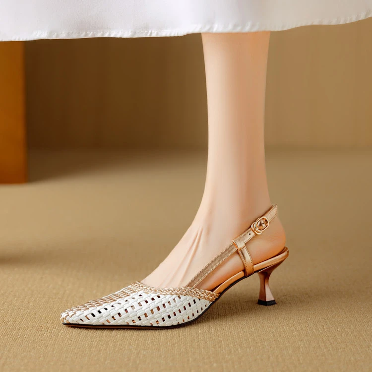 2025年新款法式凉鞋女士爆款夏季高跟不累脚高级感时尚配裙子单鞋