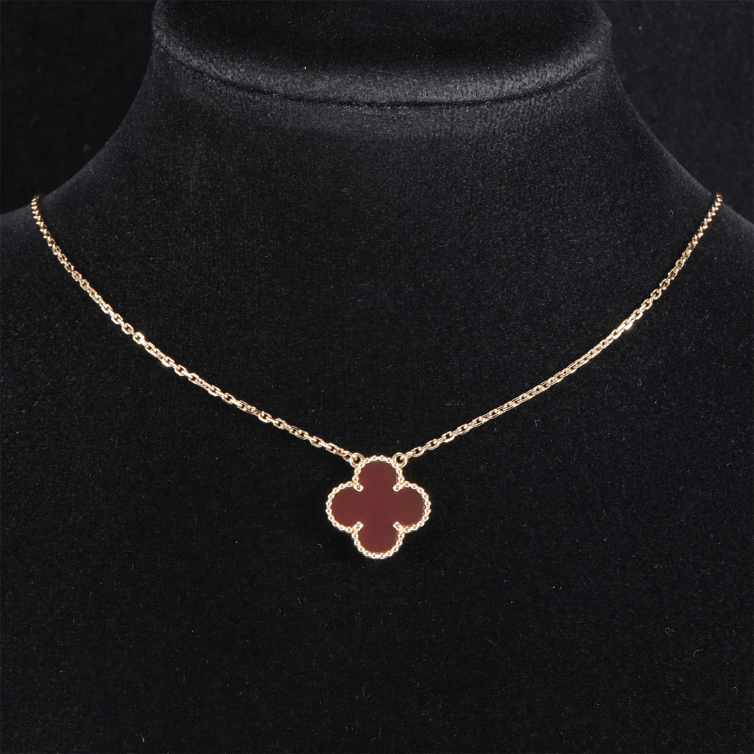 99新 梵克雅宝 【娇】中号单花项链 新扣 项链P234654050