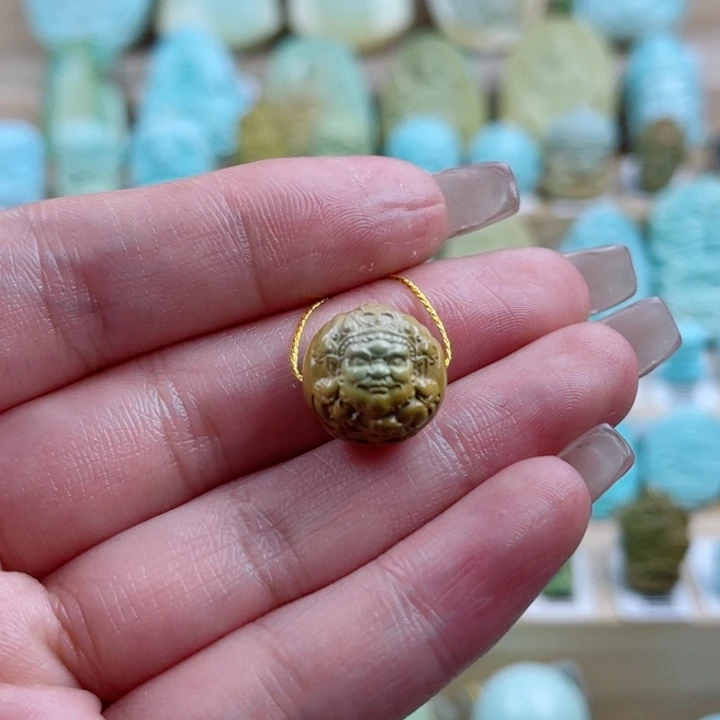 绿松石未镶嵌珠宝奇石13.5mm