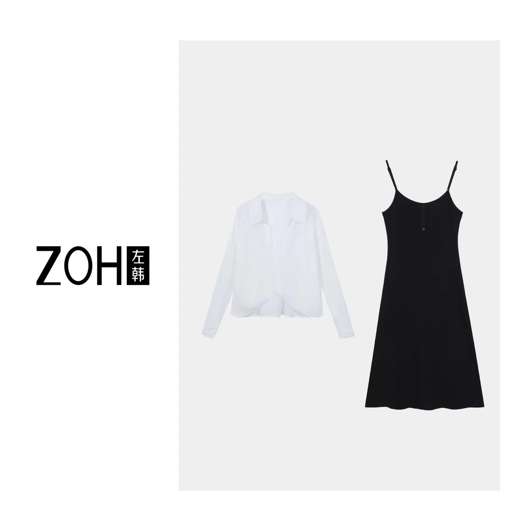 ZH088【左韩】韩系知性简约慵懒风百搭休闲设计师套装  DH520081C