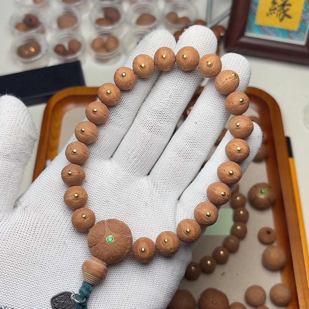 手串凤眼菩提精品实心红皮矮桩金钉手串10.5福利