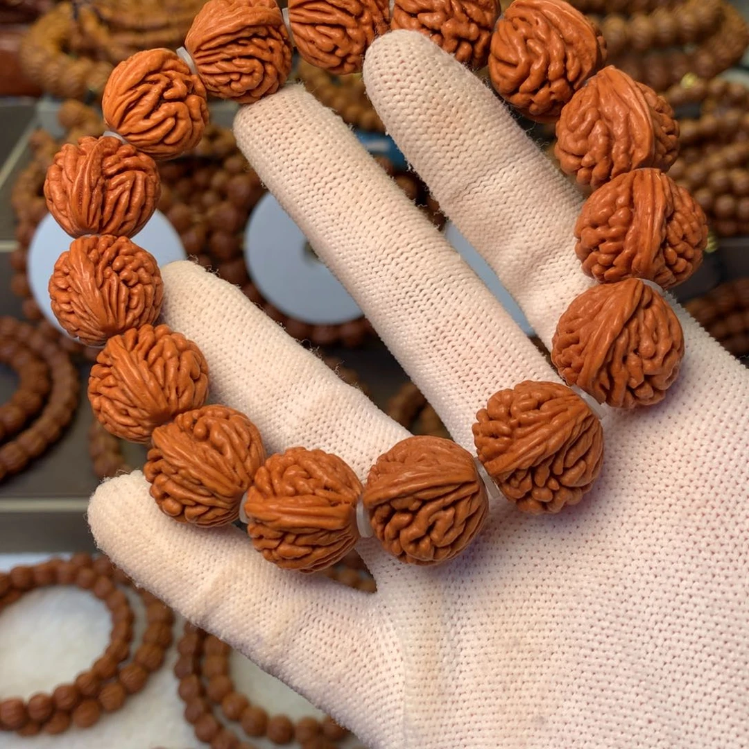 桃核手串秦岭龙纹