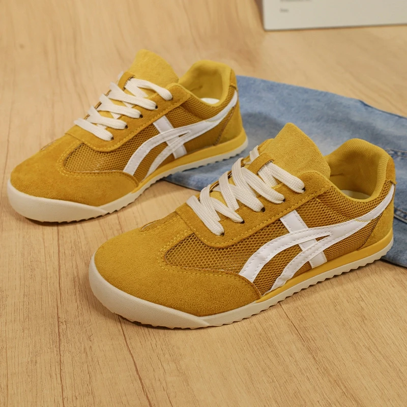 如意虎复古德训鞋女鞋2025年春季新款平底阿甘运动鞋休闲软底单鞋