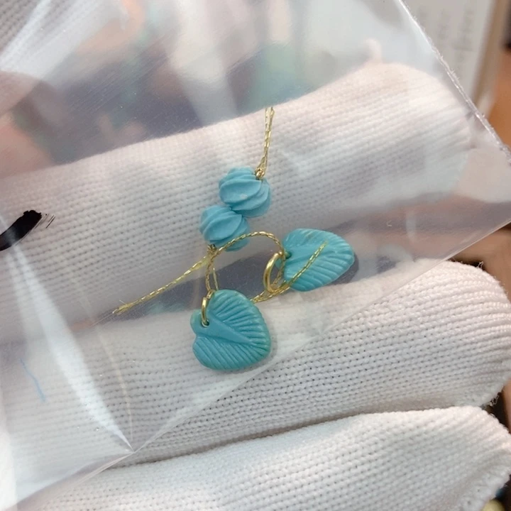 绿松石珠宝奇石未镶嵌@**子