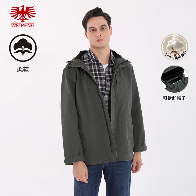 [商场同款]威鹏连帽夹克男25秋季新款户外工装百搭休闲外套C63035