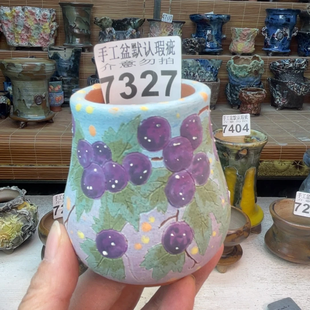 手工花盆默认瑕疵完美者勿拍