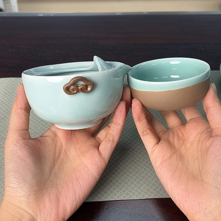 龙泉云间青瓷小米茶器