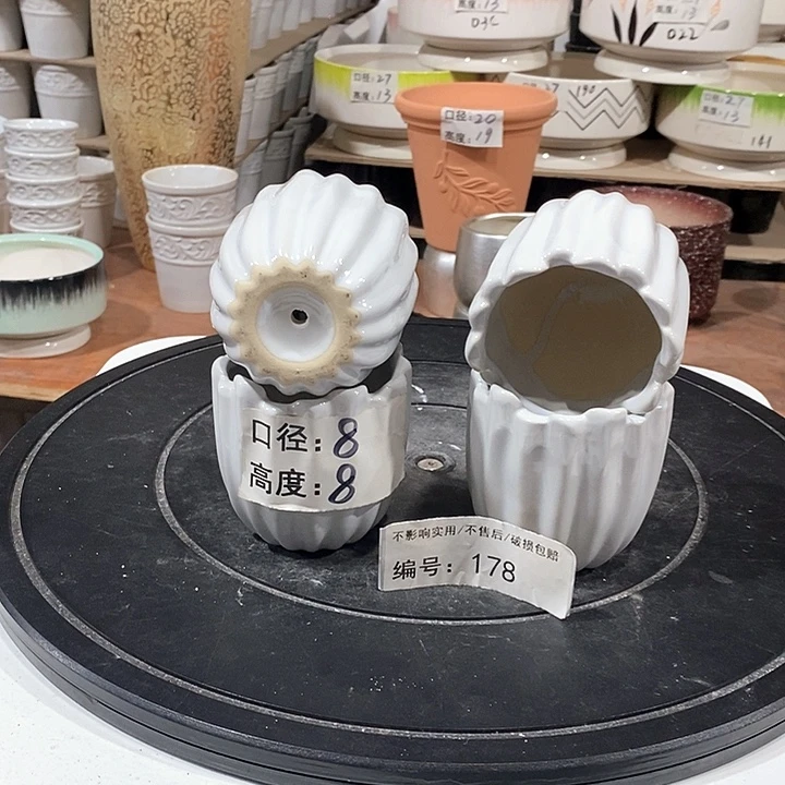 微瑕花盆-178-口8×8-4个