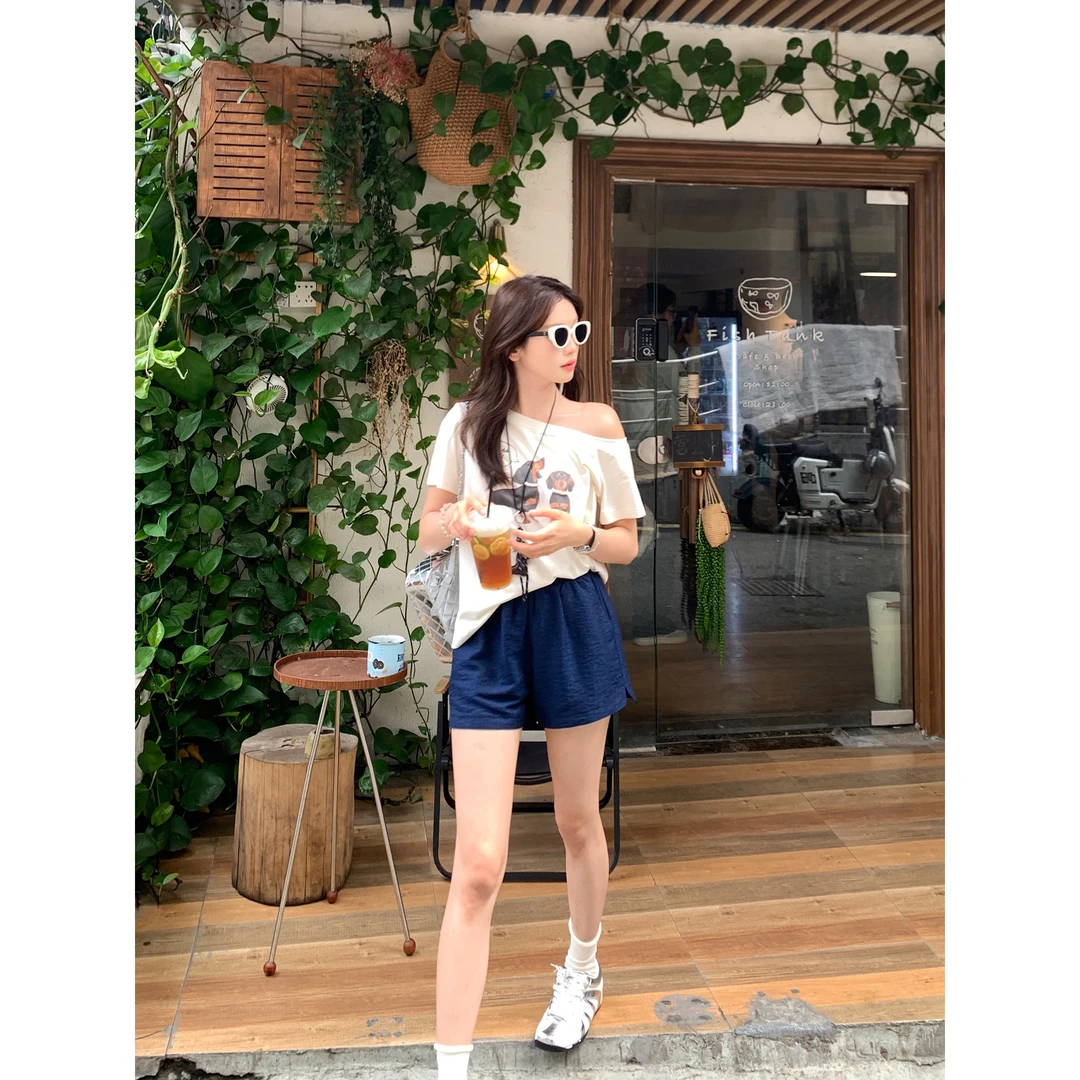 切糕自制【零度苏打】小个子夏季薄款休闲短裤宽松百搭直筒短裤