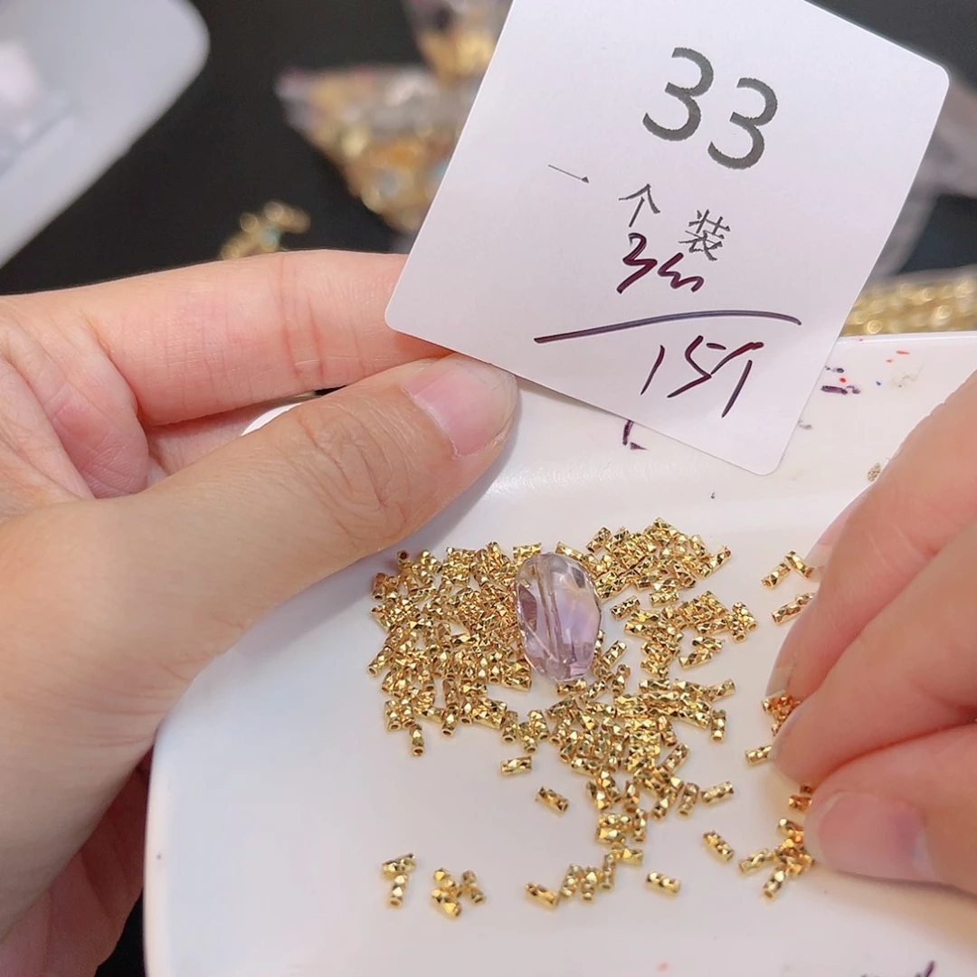 紫晶珠宝半成品银S925镀金镶嵌33