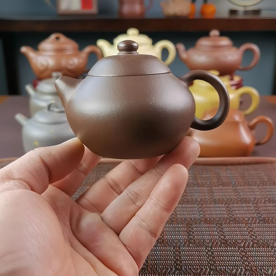 紫砂茶壶老紫泥文旦180CC