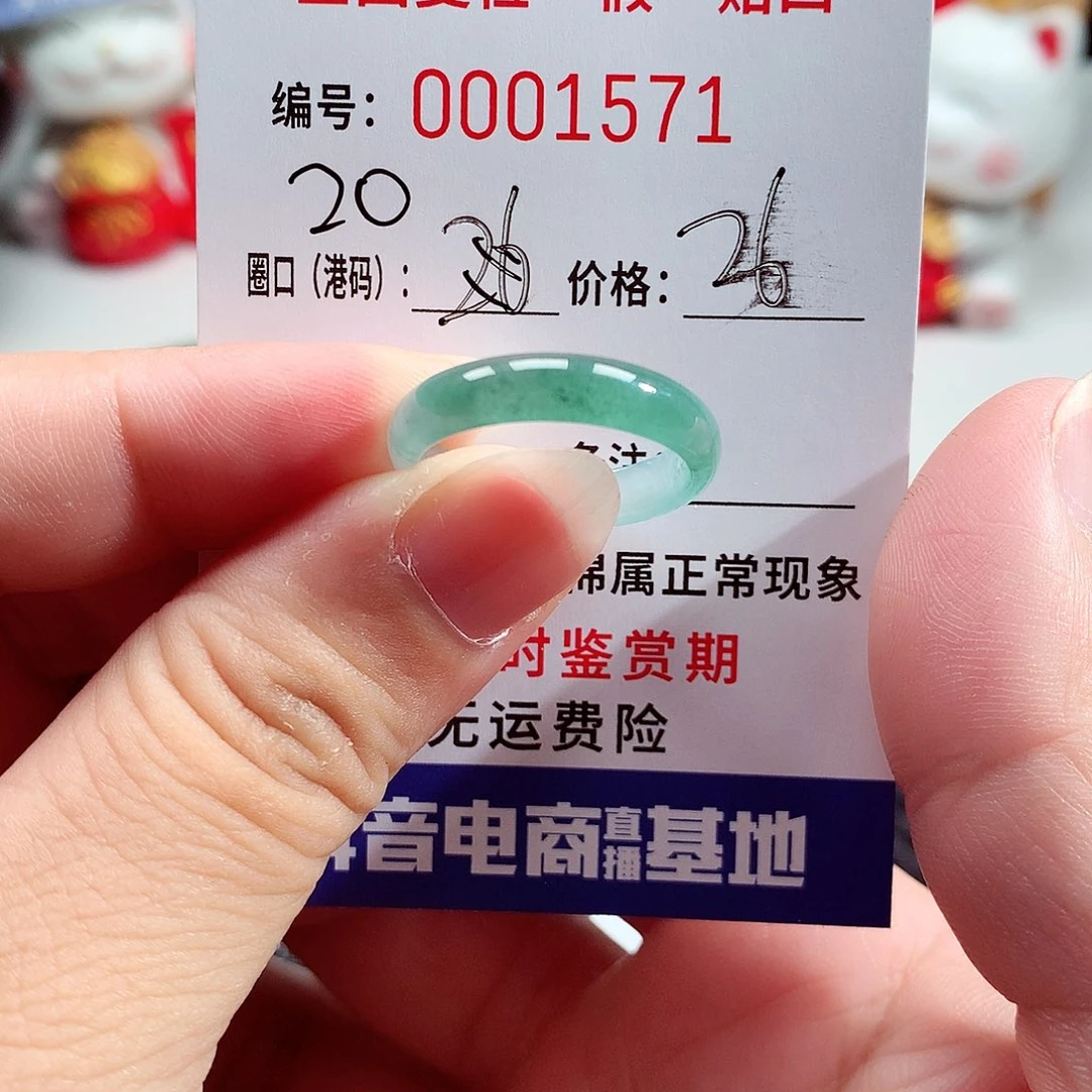 翡翠戒指未镶嵌1571