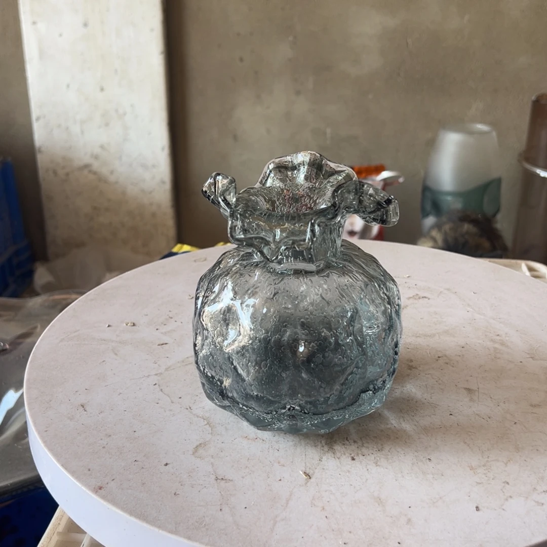 弘扬琉璃花器微瑕高度14