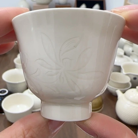 微瑕手工小铃铛莲花杯
