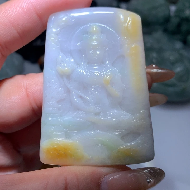 翡翠未镶嵌颈饰保真天然A货翡翠