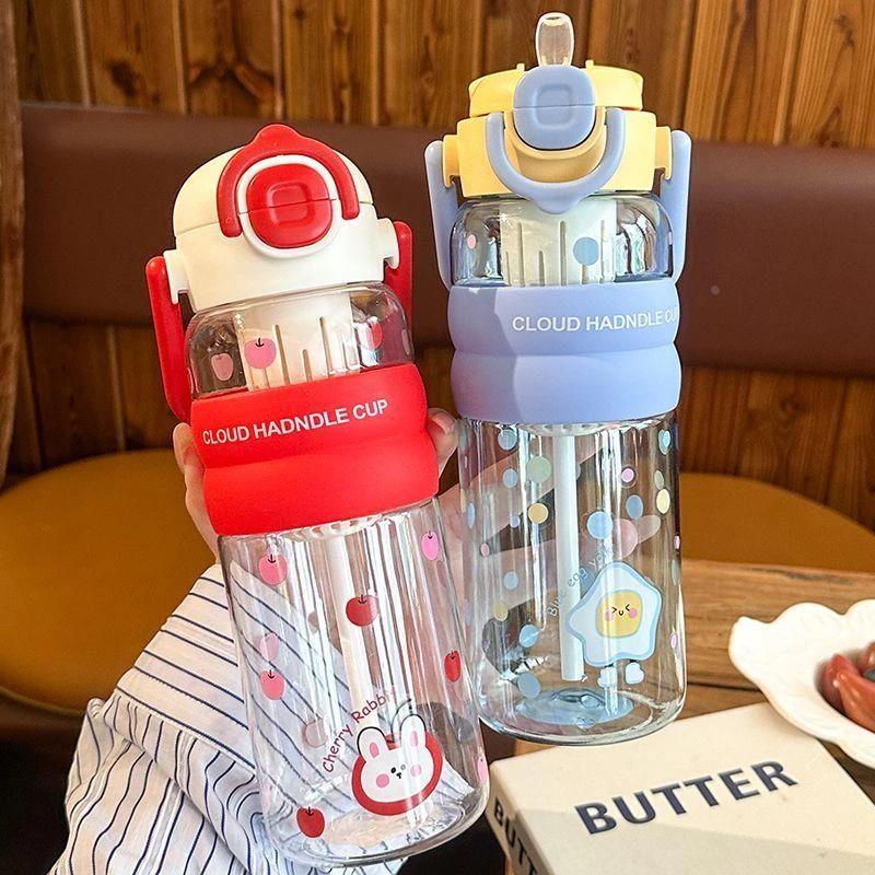 高颜值2025新款大容量吸管水杯便携学生杯子