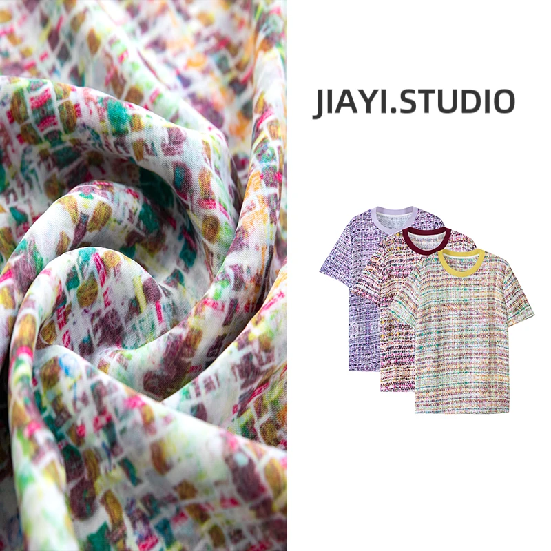 性感风梭织夏款复古撞色短袖T恤春夏设计师针织短袖7080