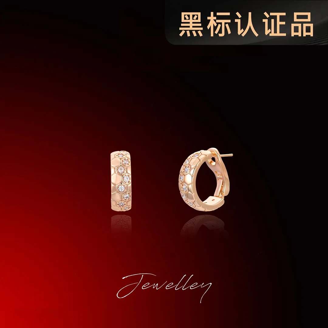 OuQ镀K金高级小众金氛围色耳钉首饰女款CE190412