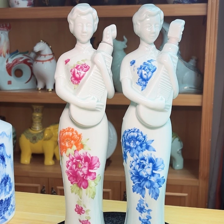 1斤旗袍美女酒瓶2个