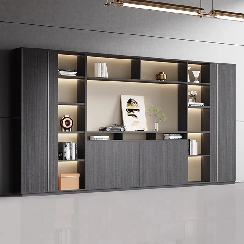 文件柜办公室落地柜档案柜子简约现代办公室老板桌配套书柜