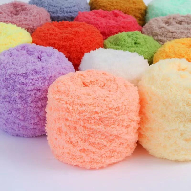 珊瑚绒毛线手工编织毛巾围巾线三股粗婴儿童宝宝线绒绒线批发保暖