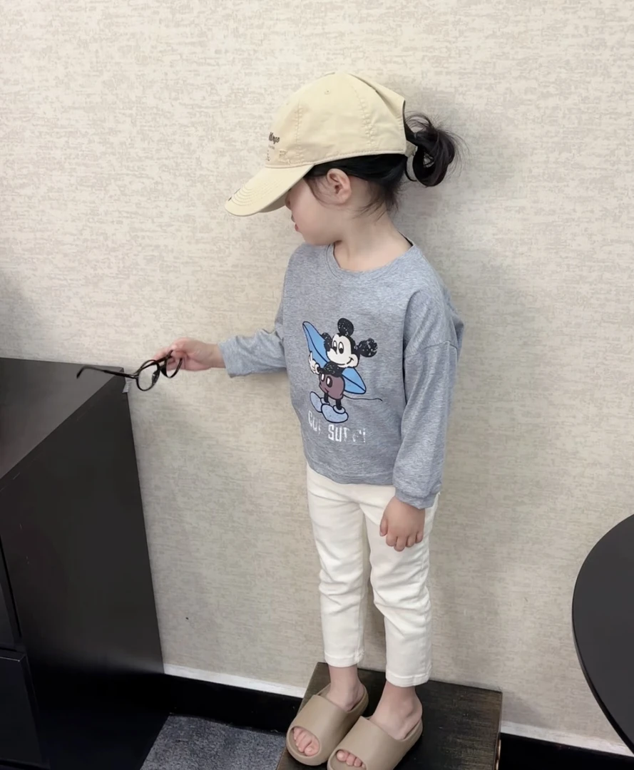 Kk·儿童春季新款卡通印花休闲打底衫