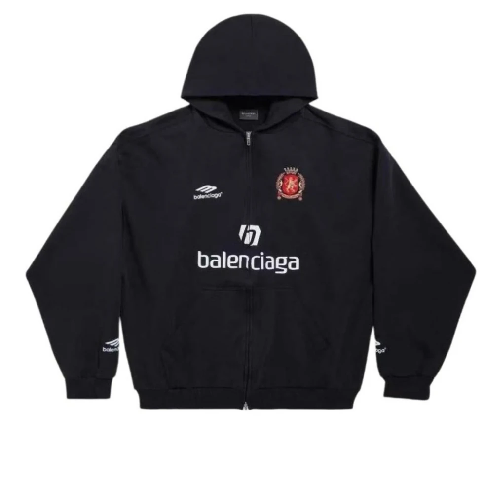 Balenciaga/巴黎世家黑色曼联拉链外套