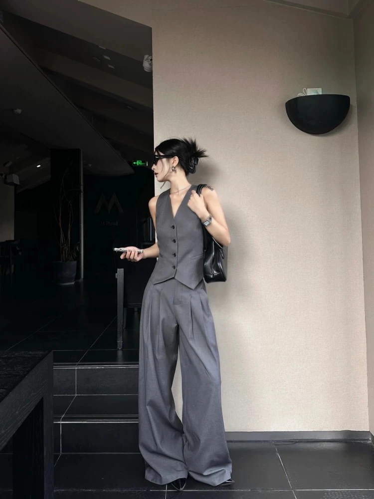 【001-100编码】剪标默认偶有瑕 气质春秋四季百搭短款西装马甲