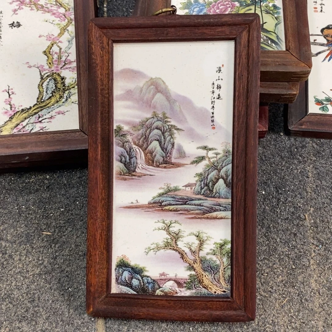 瓷30*16 景德镇瓷板画柴窑烧制