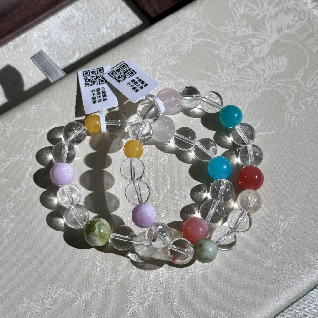 【小院甄选】白水晶多宝单圈约8-11mm 多样性发一件 2447EZH