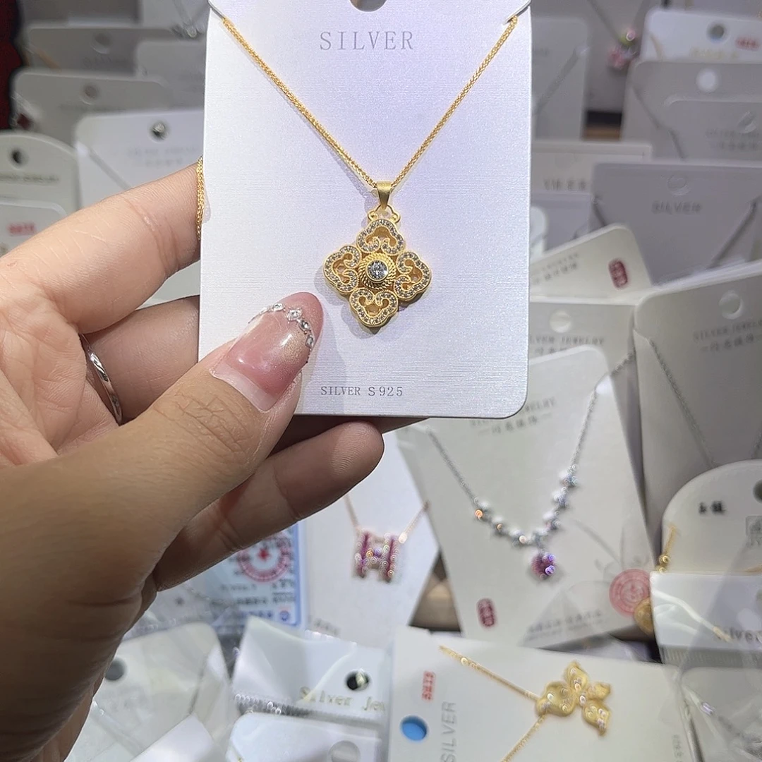 合成立方氧化锆纯银四叶草83