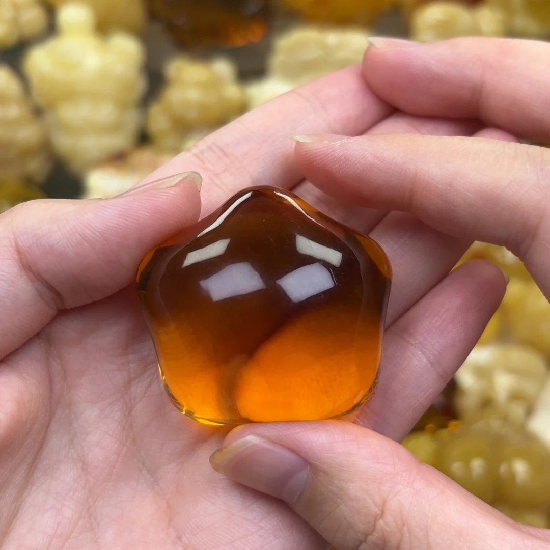 未镶嵌琥珀裸石琥珀吊坠打孔不退换