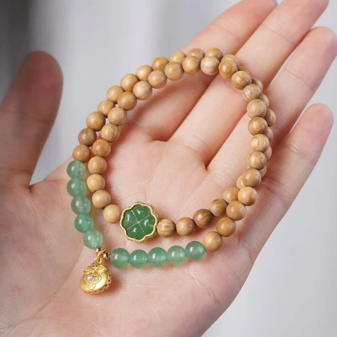 天然奶香木手串文玩手链木头手串女士串珠正宗檀木奶韵檀香手串