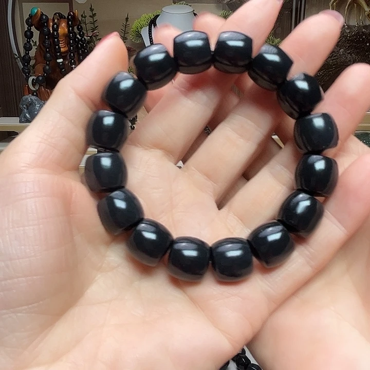 晨***1和田玉（墨玉）未镶嵌颈饰卡14直切羊脂