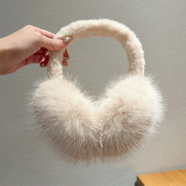 毛绒耳罩冬女时尚冬季保暖耳包护耳朵耳捂子可折叠学生防冻耳套新