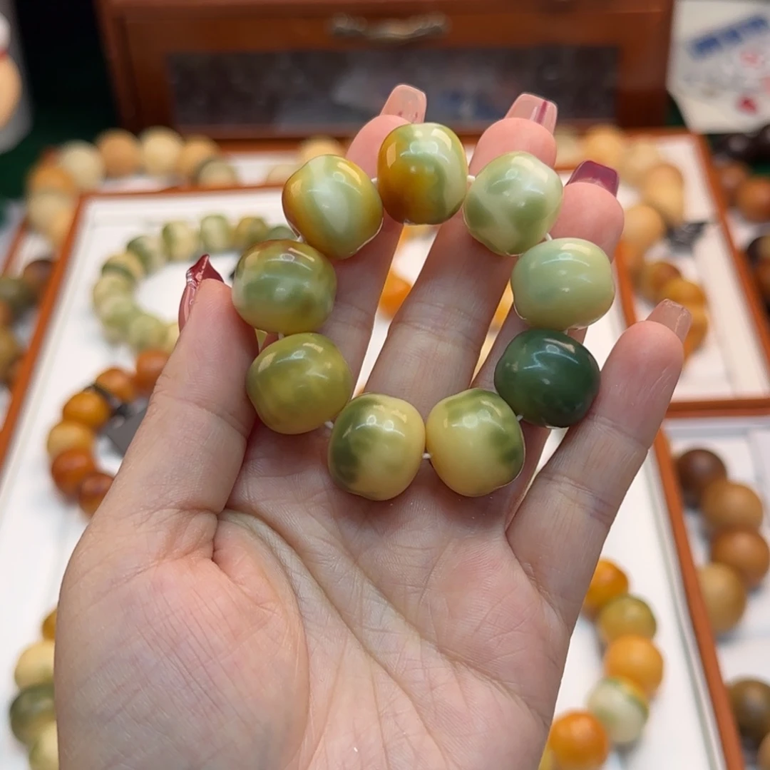 菩提根/象牙果手串卡17夹心汉堡干磨微瑕