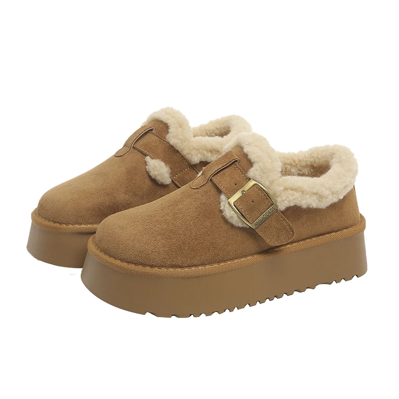 厚底加绒勃肯棉鞋时尚百搭保暖防滑面包鞋3411A