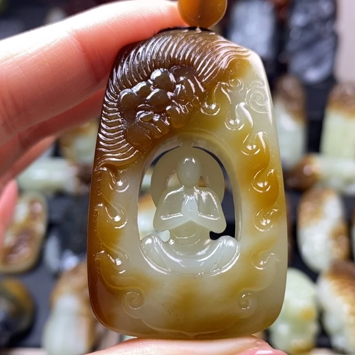 和田玉未镶嵌挂件