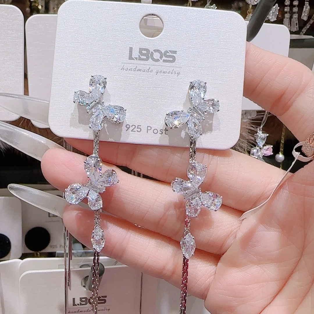 锆石铜合金925银耳环